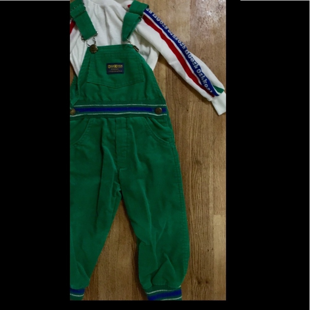 Vintage 80s OshKosh corduroy Vestbak overalls 3t